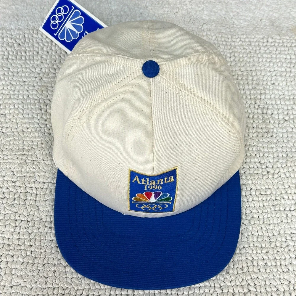 90s Vintage Atlanta Olympics Snapback Hat OSFA Deadstock Two Tone Embroidered